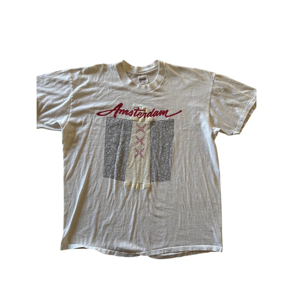 Vintage 1988 Amsterdam Condom T Shirt XL Stedman Single Stitch USA Made